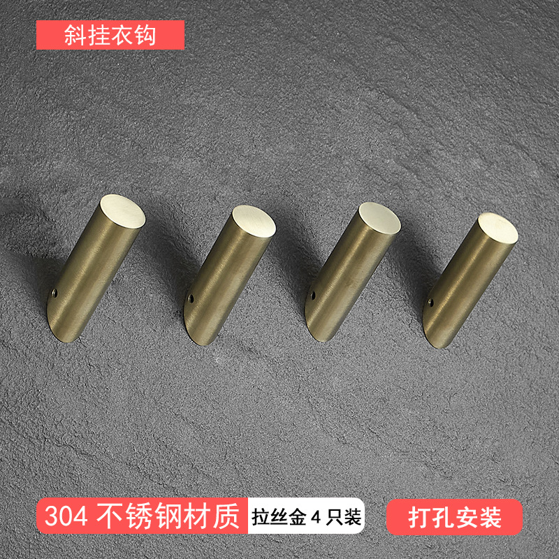 Gancho para ropa de acero inoxidable transfronterizo baño 304 gancho para ropa de acero inoxidable gancho para ropa de hardware detrás de la puerta