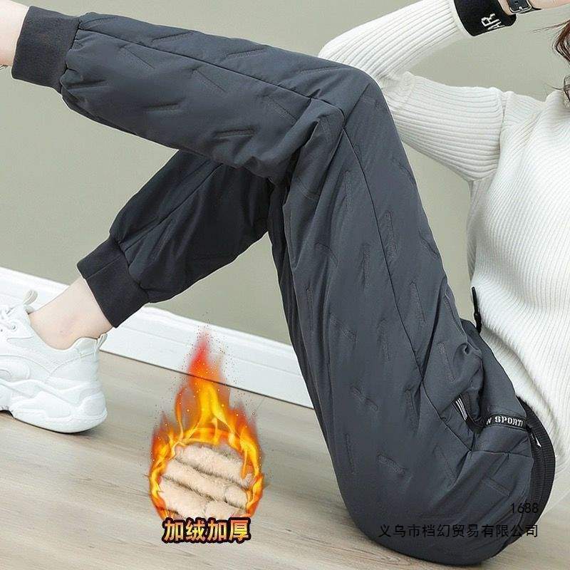 棉裤男款冬季加绒加厚羊羔绒女士保暖裤防风大码外穿卫裤子男
