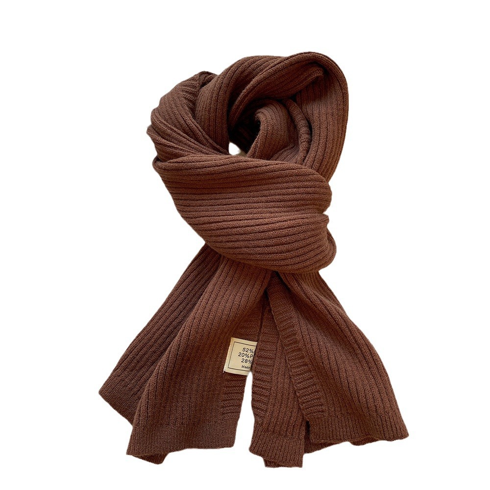 Autunno inverno tinta unita piccolo per la nuova versione coreana da donna, semplice versatile, calda protezione per il collo, sensazione di fascia alta_voghion.com