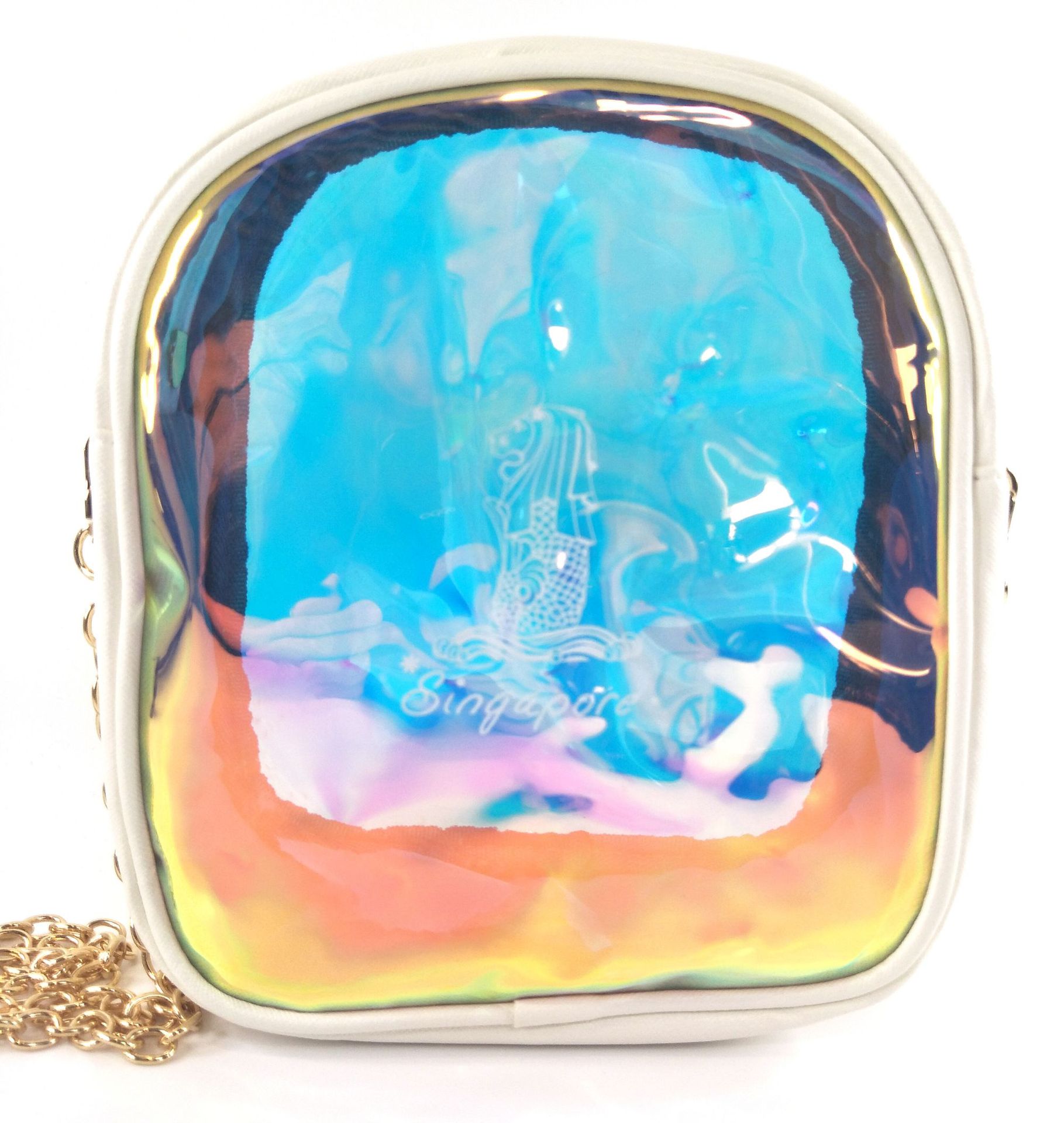 Nuevo bolso de las mujeres de moda todo fósforo monedero colorido láser mini bolso de la jalea transparente