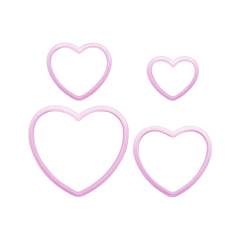 Nuevo cortador de galletas en forma de corazón, herramienta de repostería de plástico en forma de corazón, molde de arcilla para pasteles de fondant.