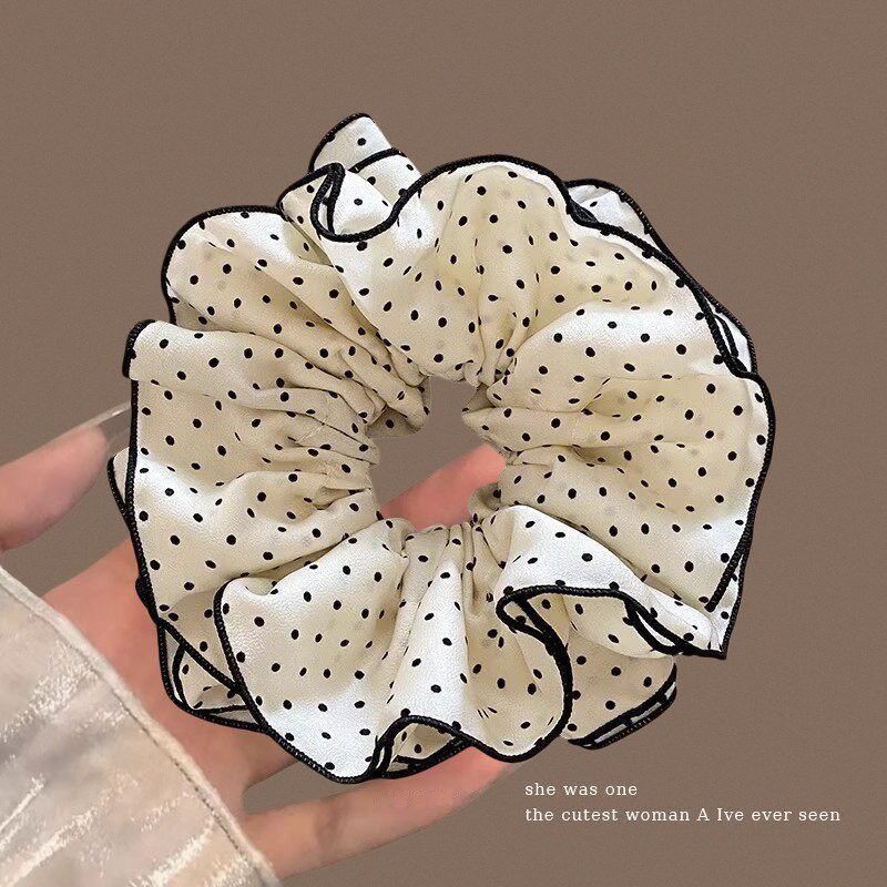 2026 nuevo estilo coreano super grande anillo de pelo intestino grande niñas de alto nivel de sensación de cabello de flores cuerdas de cabello de cordón de goma adornos para el cabello