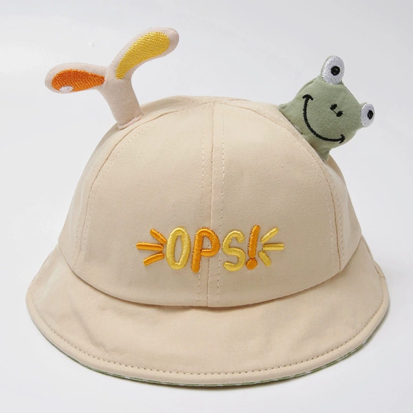 Frog head fisherman hat beige