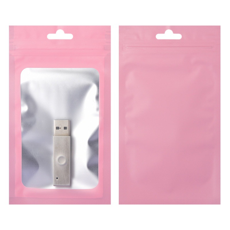 Bolsa de embalaje de productos electrónicos digitales calientes transfronterizos bolsa de papel de aluminio mate de color regalo de la joyería bolsa ziplock al por mayor