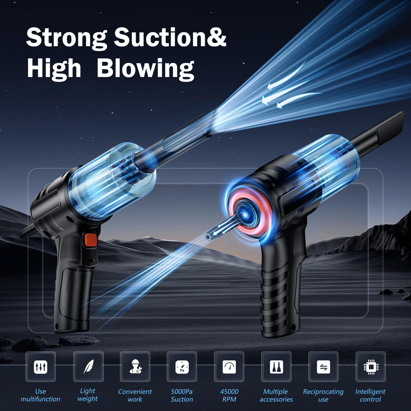 Car Vacuum Cleaner Portable High-Power Brushless Vacuum Cleaner Wireless Charging Handheld Car Vacuum Cleaner Small Wholesale