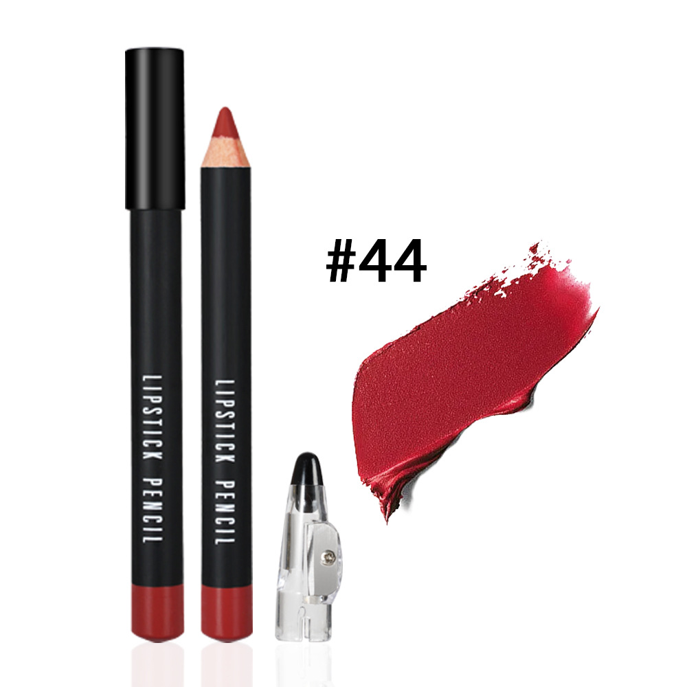 menow non-stick cup 12cm thick wooden stick lipstick matte hook Lip liner pen P163 with pen sharpener undefined