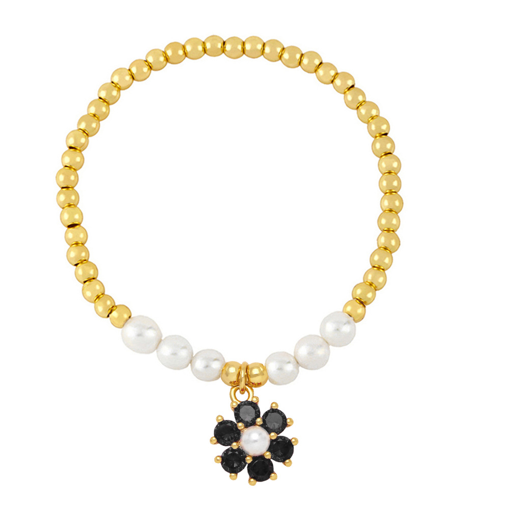 Fashion Flower Copper Bracelets Zircon Copper Bracelets