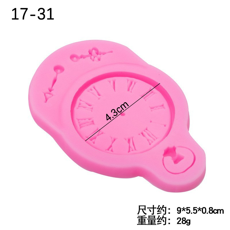 Reloj reloj araña web forma fondant cake molde de silicona DIY hornear chocolate epoxi Accesorios