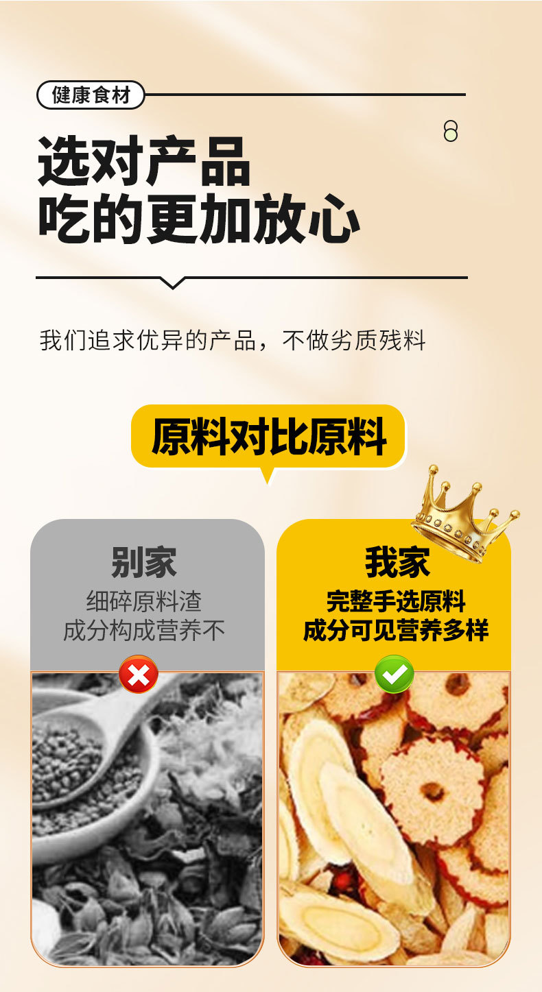Astragalus Ophiopogon Cornus Herbal Tea Huang Qi Mai Dong Shan Zhu Yu Cold Brew Wellness Tea 10g x 10 Bags specifications