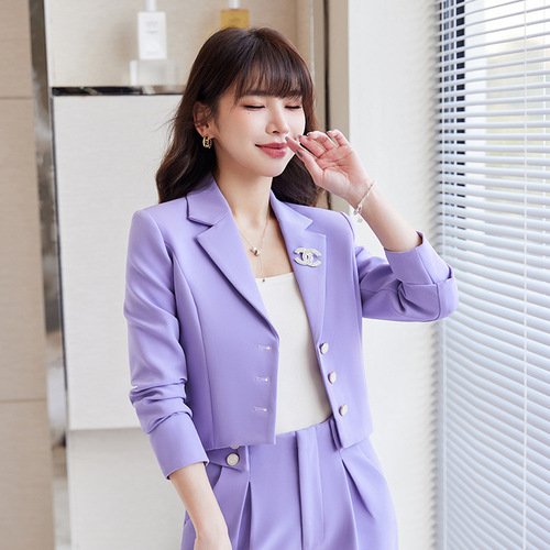 Small blazer women's short professional attire temperament goddess style foreign style fashionable age-reducing casual suit suit
