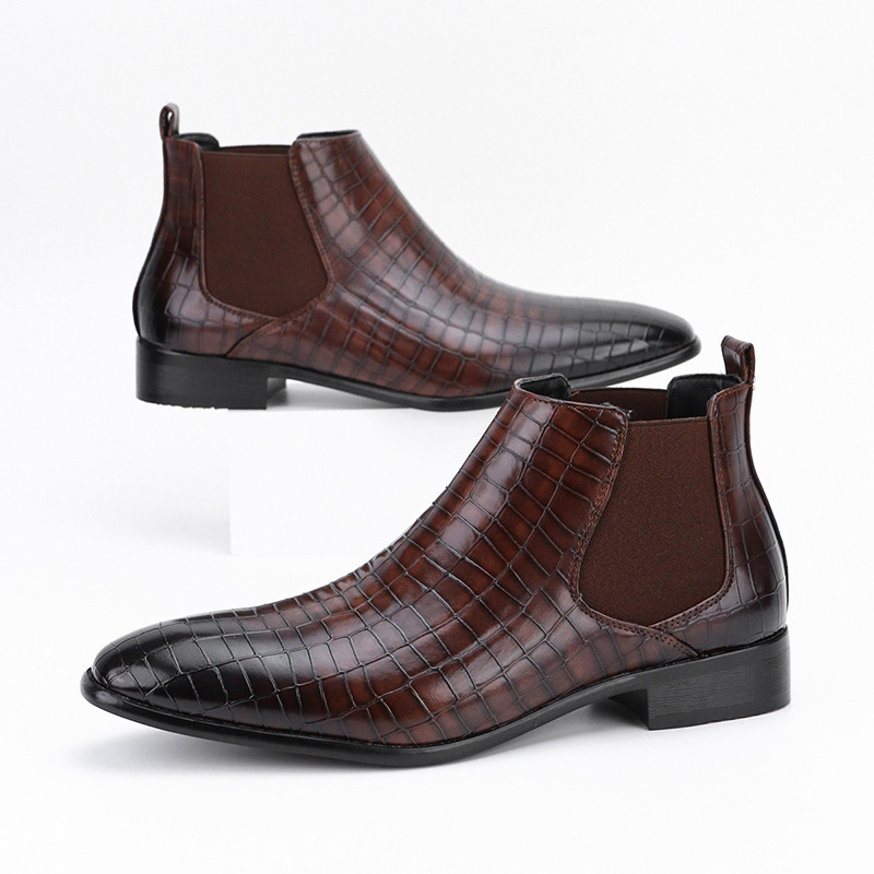 Stivali da uomo Scarpe da uomo con testa quadrata piccola tutti gli stivaletti da uomo alla moda_voghion.com