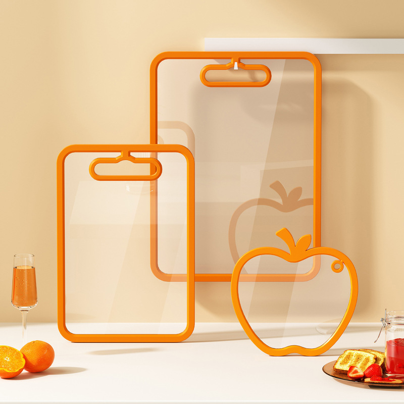Cross-Border Transparent Glass Cutting Board Kitchen Household Fruit Knife Board Antibacterial Anti-Mold Traceless Double-Sided Cutting Board