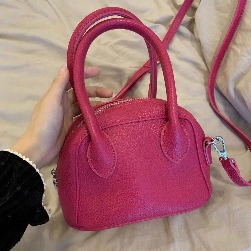 2022 New Summer Style Niche Lychee Pattern Shell Bag Ins Designer Crossbody Bag Dragon Fruit Color Handbag 2022 New Summer Style Niche Lychee Pattern Shell Bag Ins Designer Crossbody Bag Dragon Fruit Color Handbag