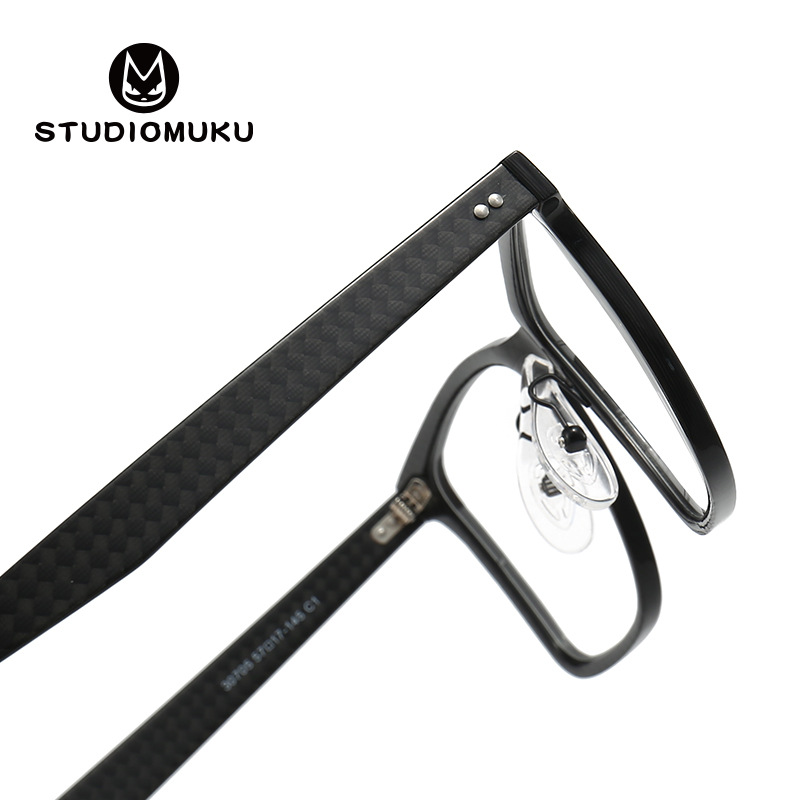 STUDIOMUKU madera fresco gafas de fibra de carbono doméstica miopía gafas marco ligero baloncesto marco gafas marco