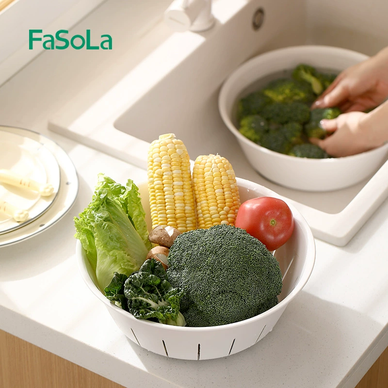 FaSoLa двухслойный Слив для умывальника кухня поднос для фруктов гостиная бытовой многофункциональный умывальник