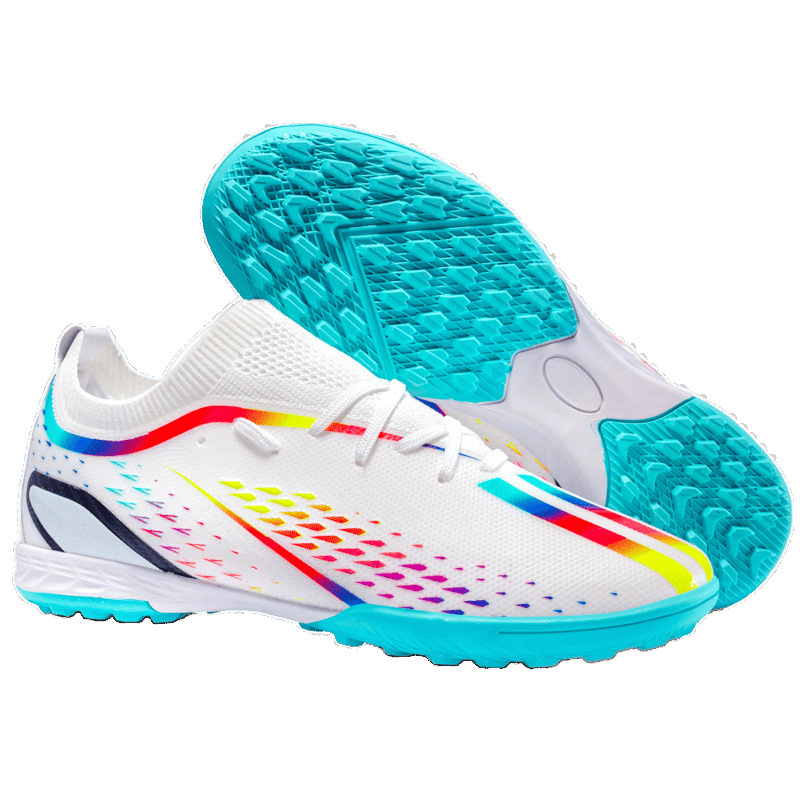 Zapatos de fútbol tejidos voladores de corte sin costuras de la Copa del Mundo transfronteriza TF clavos AG zapatos de entrenamiento de juego para niños para estudiantes de ping para adultos