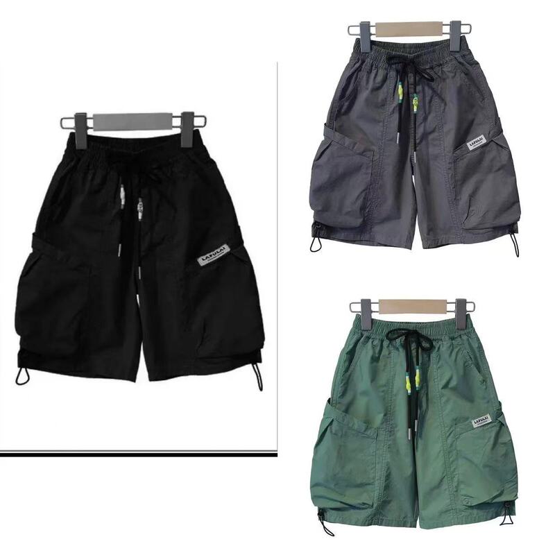 Thin Boys' Shorts, Sporty and Casual, for Older Children, Fashionable and Trendy, New Chinese Style, Quick-Drying, Seamless Design