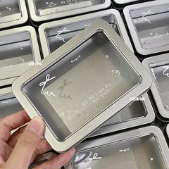 バレエ風シンプル窓開け鉄ケース高颜値防水鉄ケース収納ケースシール小カードケース