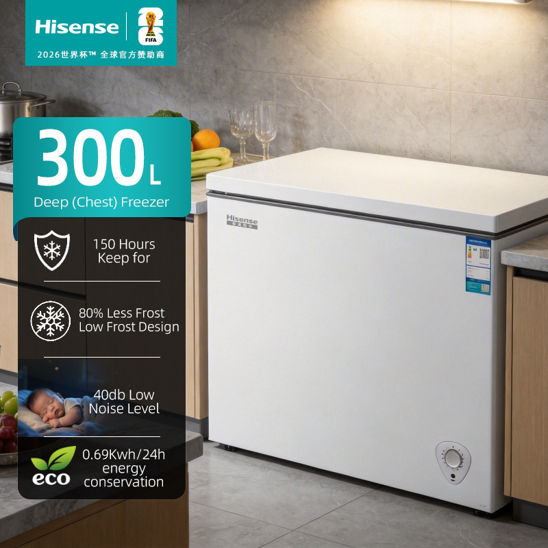 Hisense/Hisense Household and Commercial Freezer Horizontal Freezer Energy-Saving Low-Noise Refrigeration and Freezing Conversion Cabinet 300 Liters Hisense/Hisense Household and Commercial Freezer Horizontal Freezer Energy-Saving Low-Noise Refrigeration and Freezing Conversion Cabinet 300 Liters
