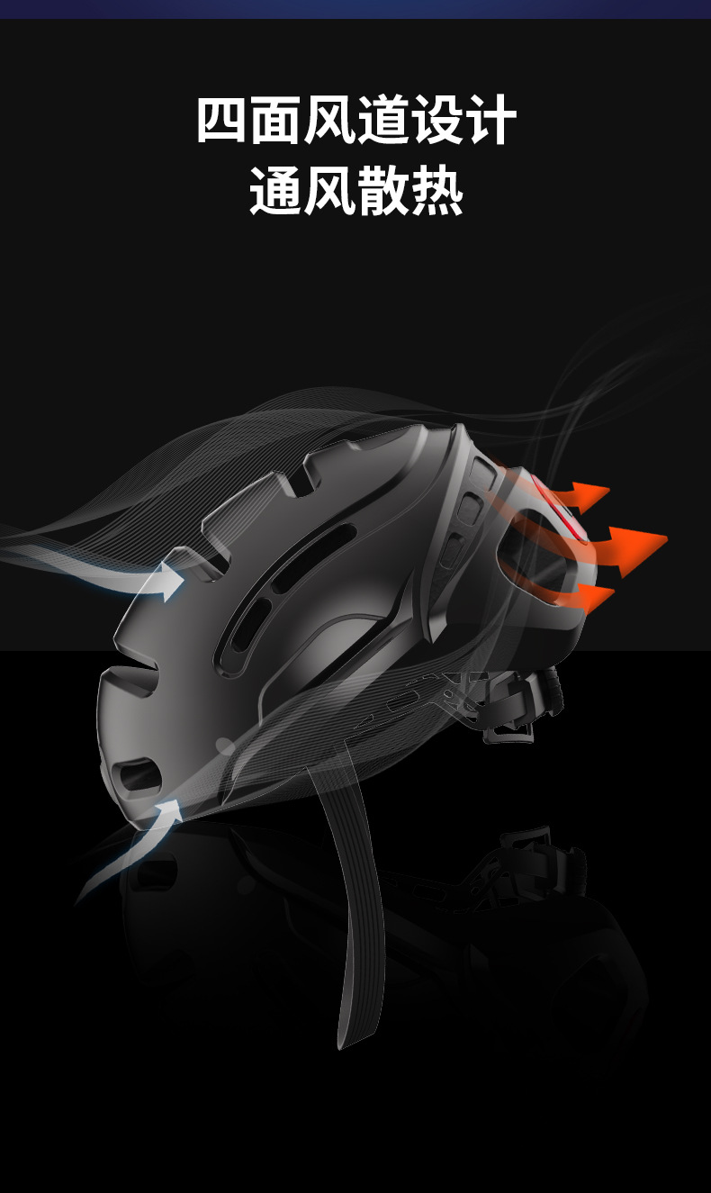 HD Waterproof Wireless Sports Camera Cycling Motorcycle Electric Vehicle Head-mounted Bicycle Anti-shake Helmet Recorder
