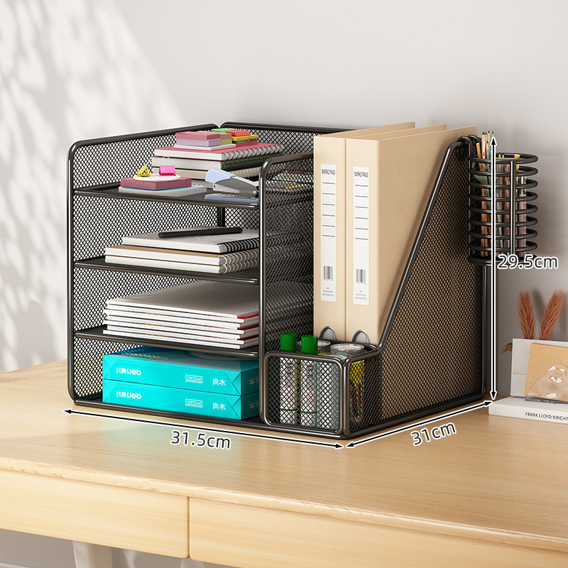 아테네 블랙 4겹 - 오른쪽에 세로로 - 펜 홀더 포함