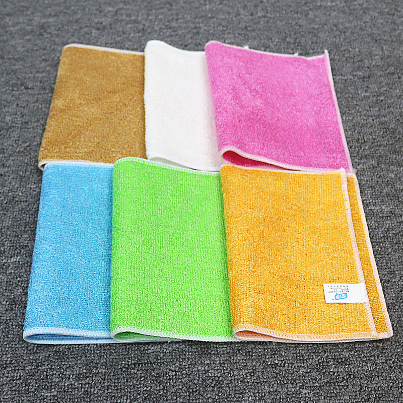 20*30 bamboo fiber dishwashing towel plant fiber double-layer non-stick oil absorbent dishwashing cloth cleaning cloth