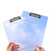 Fresh acrylic folder for elementary school students, cartoon thickened pad, simple and elegant design
