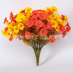 秋季新款仿真假花亚马逊热销尤加利牵牛花户外庭院装饰植物花批发