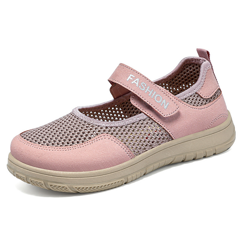 Zapatos de mujer nuevos zapatos de velcro, zapatos casuales de malla transpirables, zapatos ligeros huecos, zapatos de mujer cómodos con suela suave. image 9