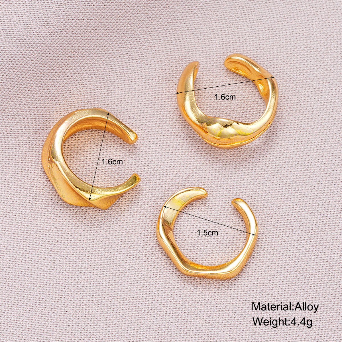 Europa y los Estados Unidos transfronterizos venta caliente estilo francés simple estilo de moda abierto anillo sin orejas joyería orejas agujeros de papel de estanque orejas clips hueso