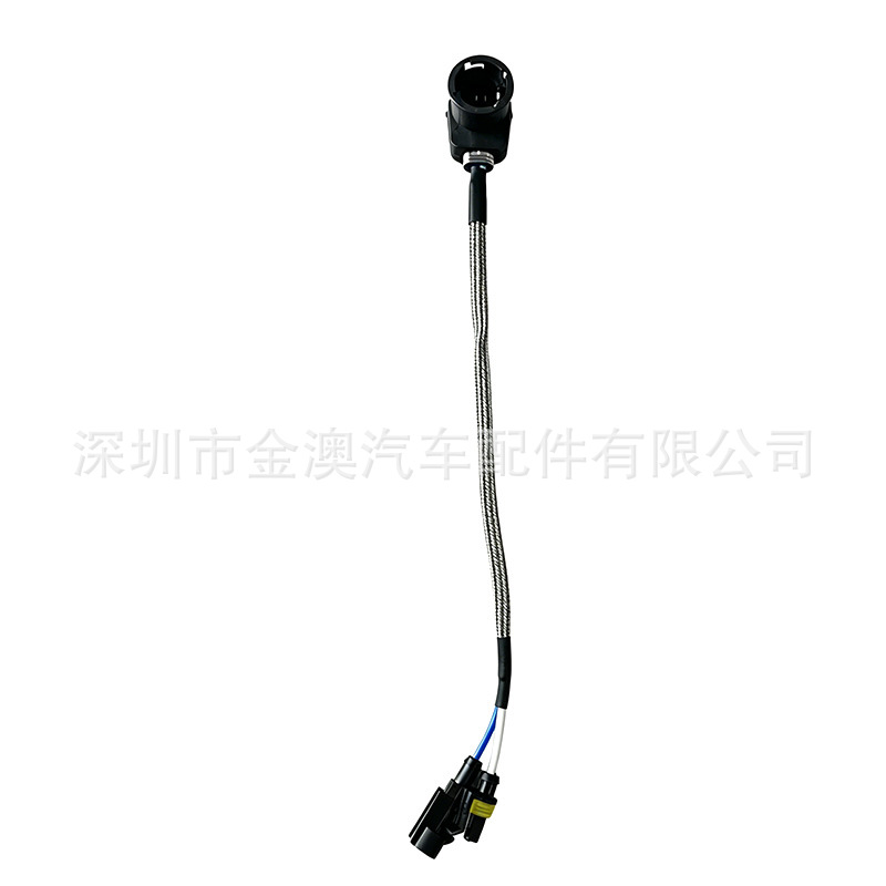 长款D2S卡座灯座转接线 束D2SCR/D4SCR铝网转接头屏蔽干扰防打火