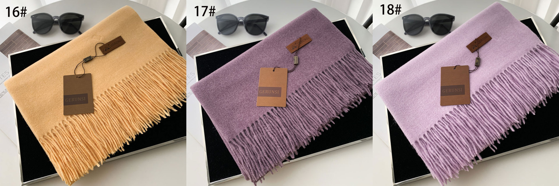 Women's Basic Solid Color Imitation Cashmere Tassel Scarf display picture 2