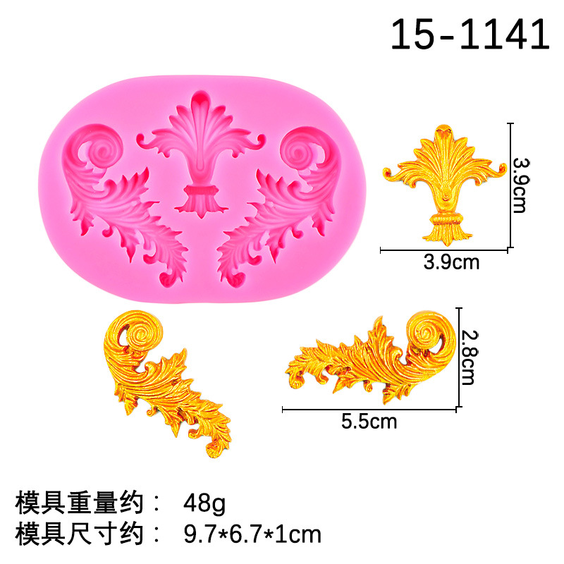 Molde de silicona de encaje de pastel Molde de horneado de cocina de bricolaje