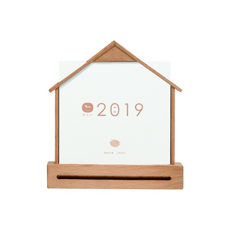 Calendario de escritorio de madera 2025, nuevo calendario de escritorio de madera, soporte de regalo de promoción, base de calendario de escritorio, adornos de madera creativos