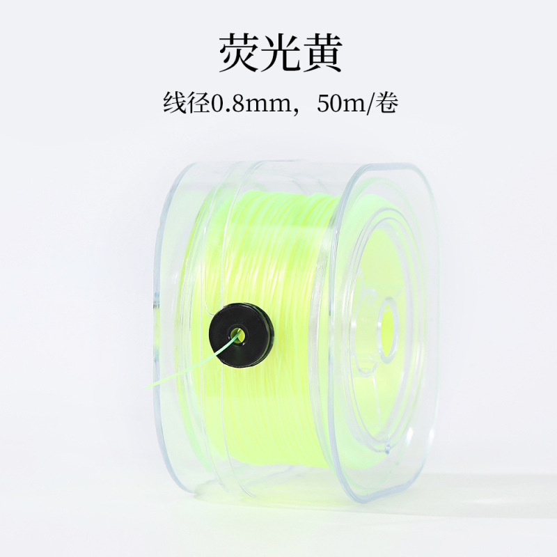0.8 ミリメートル正方形ボックスフラットワイヤー弾性糸 50m DIY ブレスレットビーズジュエリーアクセサリースパンデックス糸耐摩耗性文具ワイヤー|undefined