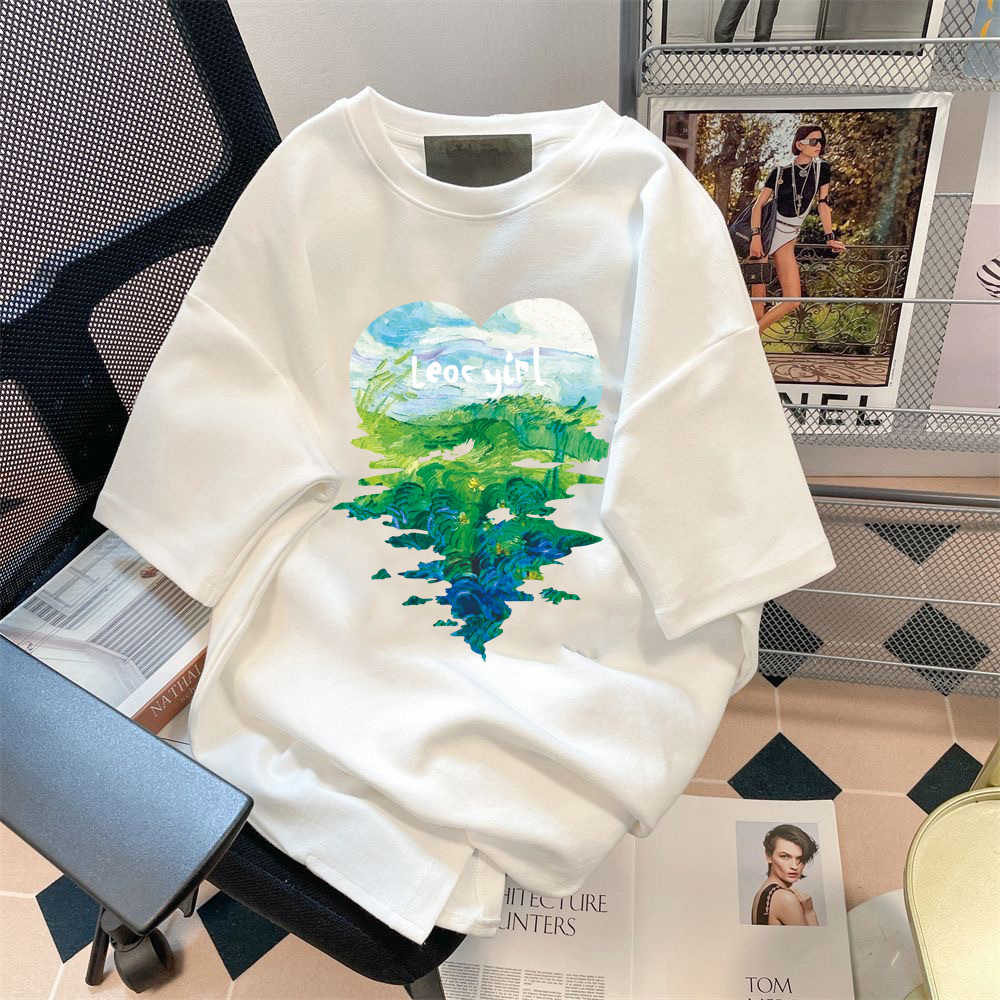 Camisetas de verano de manga corta para hombre y mujer, tops modernos para jóvenes, estilo coreano, estilo pareja, casual, versátil, de seda helada