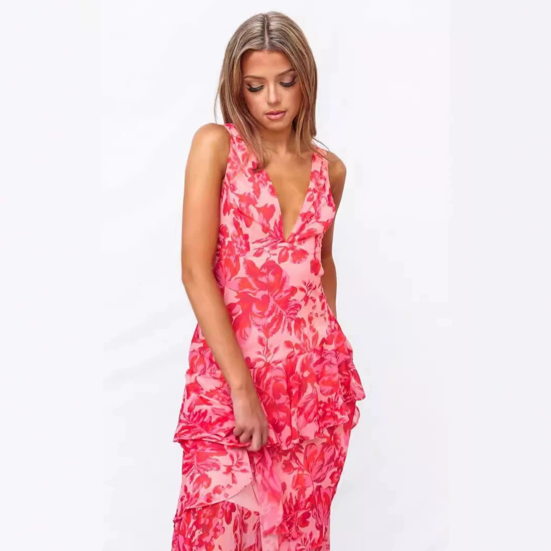 2024 новая весна и лето с открытыми плечами европейская и американская женская мода фея длинное темпераментное вечернее платье