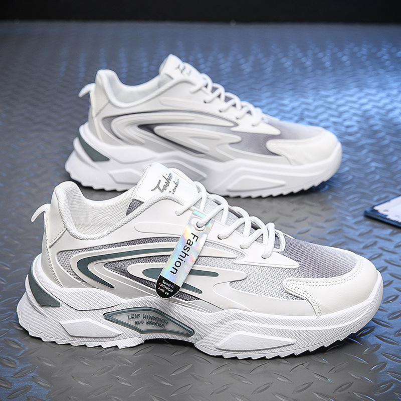 Zapatos de hombre primavera 2026 nueva marca de moda zapatos deportivos casuales de corrida de red para hombre aumento de altura papá zapatos de moda versátiles