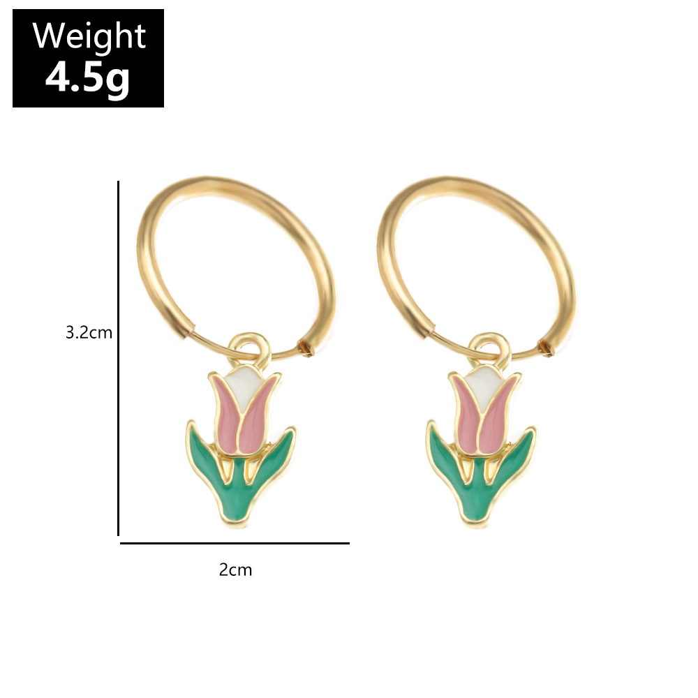 Ig Style Flower Tulip Alloy Women's Rings Bracelets Necklace display picture 2