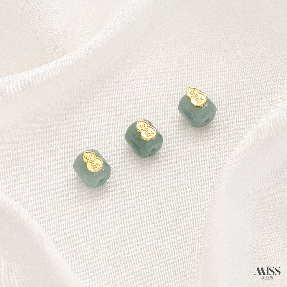 Natural A-Grade Jade Gourd, Wealth God, Ruyi Lock, Lotus Hand Charm, Pixiu, Butterfly Spacer Bead, Pendant DIY Jewelry Accessories