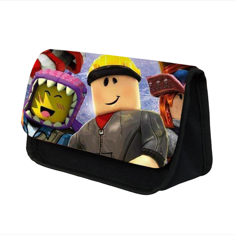新型ROBLOXペンケース 学生用 大容量収納 文具箱 男の子向け 個性的 耐汚れ 二層式ペンケース 輸入品|undefined