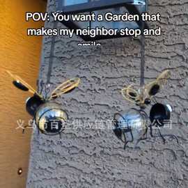 太阳能蜜蜂铁艺挂灯 花园动物造型灯 Solar Bee Hanging Light168