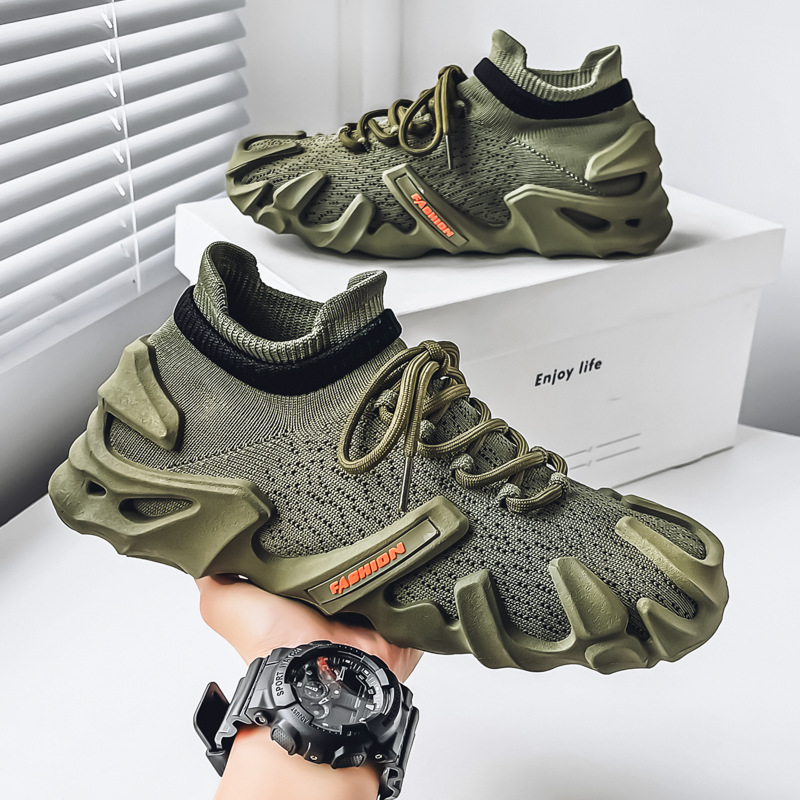 Zapatos de hombre de caña alta primavera nueva tendencia deportiva casual retro británico todo-fósforo zapatos de herramientas transpirables