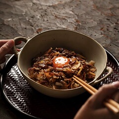 日本陶器食器レトロ火傷防止双耳スープボウルセラミックサラダボウルラーメンボウル家庭用商業ホテルレストラン