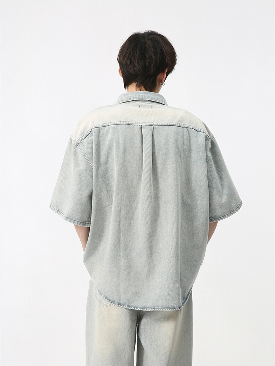 MTLCLOTHES Ropa de hombre | 2024 primavera nuevo producto japonés lavado y viejo traje de mezclilla pantalones rasgados guapos marea