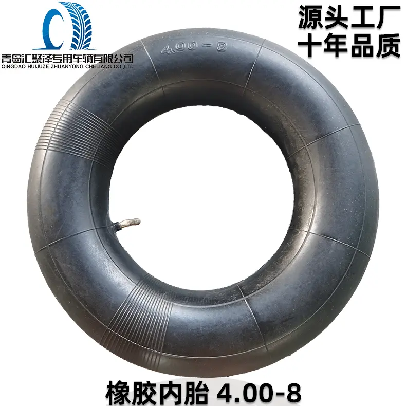 汇聚泽轮胎4.00-8手推车内胎弯嘴400-8微耕机割草机充气内胎批发