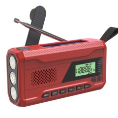国境を越えた新型crank radio緊急ラジオfm/am/wb、太陽光発電4500mah