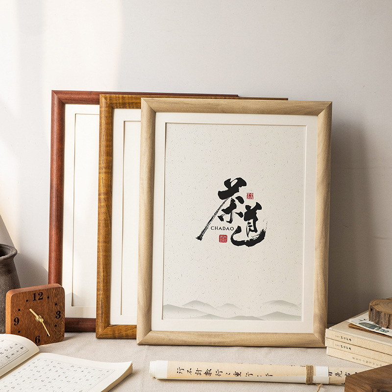 Photo Frame a3a4 Handwriting Brush Calligraphy Frame diy Wooden Calligraphy Frame Frame Blank Frame Wall Hanging