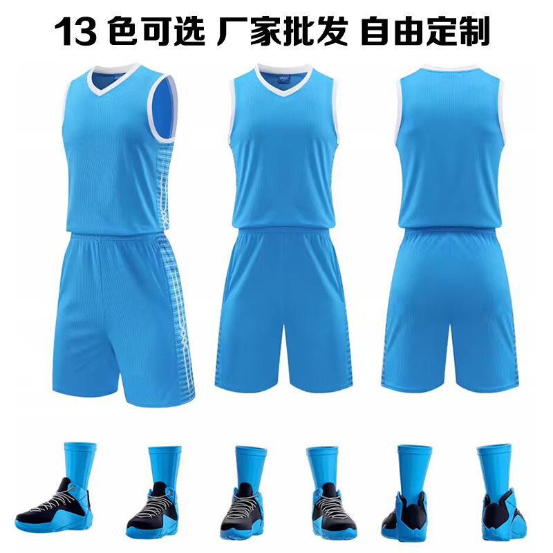 Speed wholesale quick-drying breathable ball uniform adult children's same jersey basketball uniform suit for training camp men and women