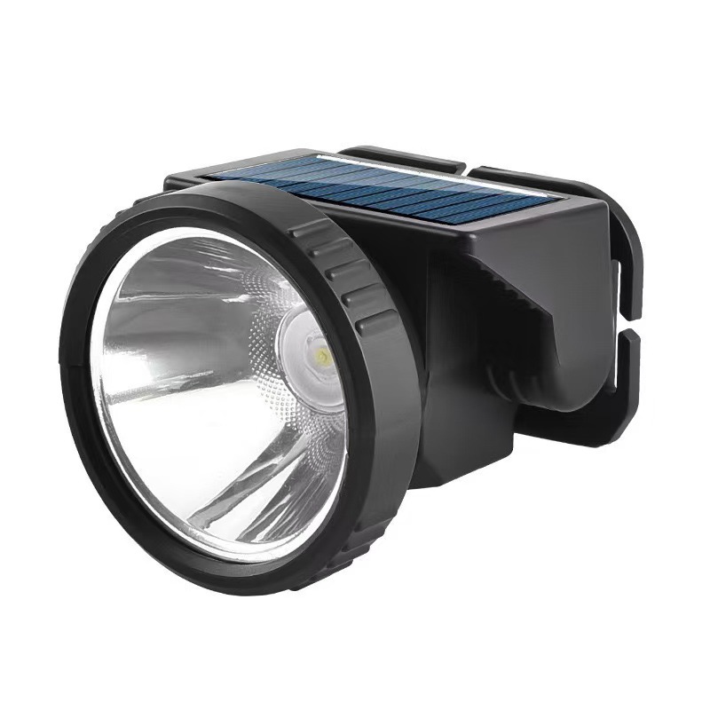 Luz solar al aire libre linterna montada en la cabeza búsqueda luz de emergencia luz de pesca LED luz de cabeza impermeable image 8